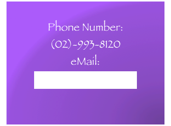 Phone Number:
(02)-993-8120
eMail:
cherbelz@yahoo.com
